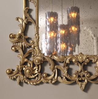Mirror Rococo antique gold finish