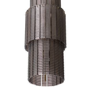 Chandelier Imperial brushed brass finish smoke glass
