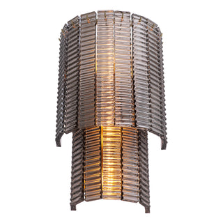 Wall Lamp Imperial brushed brass finish smoke glass