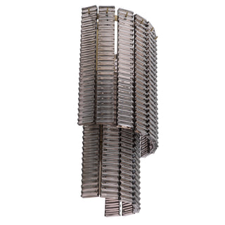 Wall Lamp Imperial brushed brass finish smoke glass