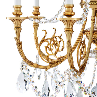 Chandelier Duvaux antique gold finish