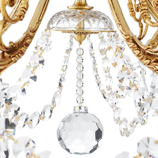 Chandelier Duvaux antique gold finish