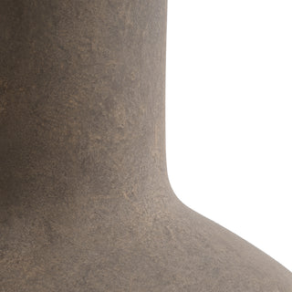 Vase Moon Jar taupe finish S