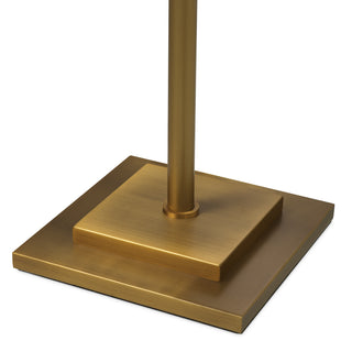 Floor Lamp Corbin antique brass finish incl orange pleated shade