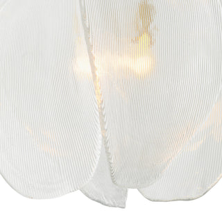 Chandelier Hibis antique brass finish clear glass