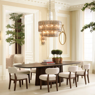 Dining Table Papyrus rectangular dark brown oak veneer