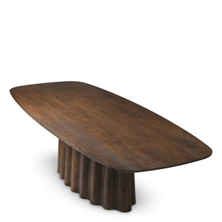 Dining Table Papyrus rectangular dark brown oak veneer
