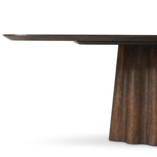Dining Table Papyrus rectangular dark brown oak veneer
