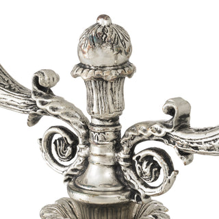 Silver 2-Stem Candle Holder Whitney