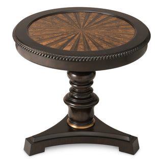 Wooden Pedestal Side Table Edgar