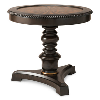 Wooden Pedestal Side Table Edgar
