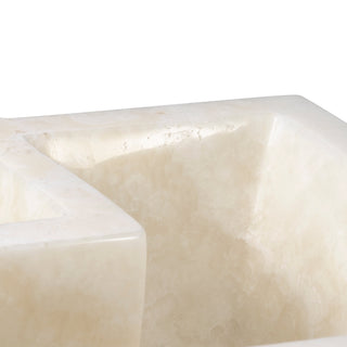 White Marble Sectioned Bowl Heber