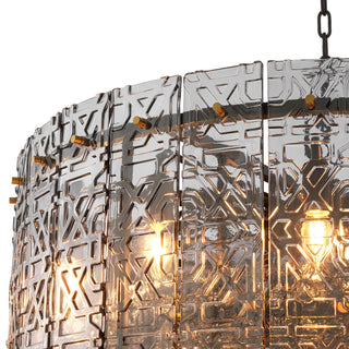 2-Tiered Glass Panel Chandelier Georgette