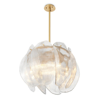 Clear Glass Chandelier Hibis L
