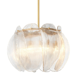 Clear Glass Chandelier Hibis L
