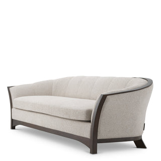 Wooden Framed Beige Sofa Bleecker
