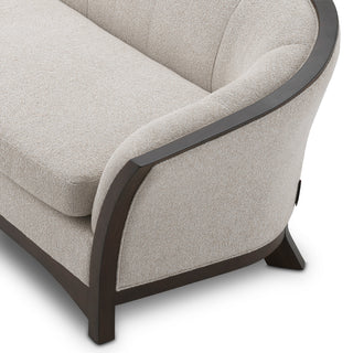 Wooden Framed Beige Sofa Bleecker