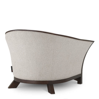 Wooden Framed Beige Lounge Chair Bleecker