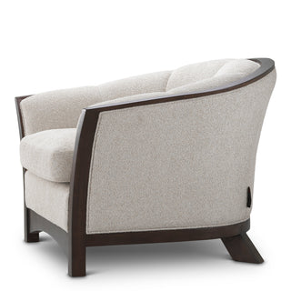 Wooden Framed Beige Lounge Chair Bleecker