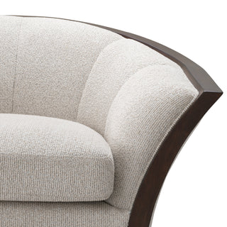 Wooden Framed Beige Lounge Chair Bleecker