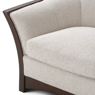 Wooden Framed Beige Lounge Chair Bleecker