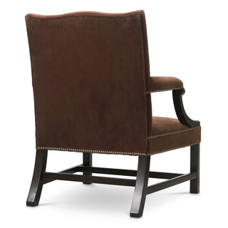 Brown Velvet Lounge Chair Elisha