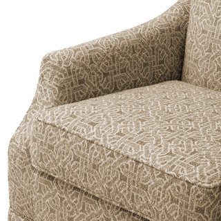 Beige Jacquard Swivel Chair Madison
