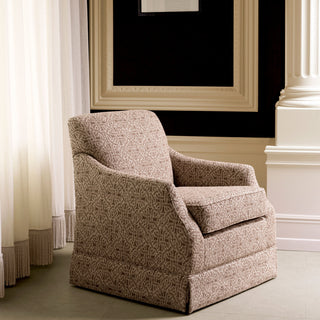 Beige Jacquard Swivel Chair Madison