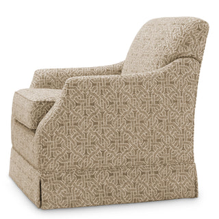 Beige Jacquard Swivel Chair Madison