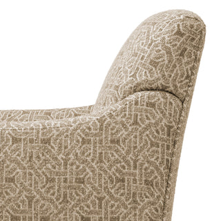 Beige Jacquard Swivel Chair Madison