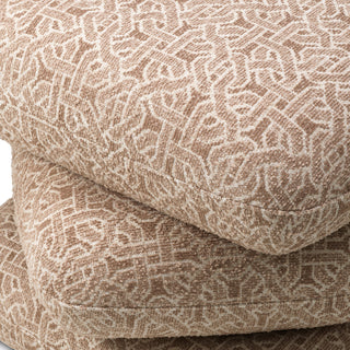 Beige Jacquard Swivel Stool Greenwich