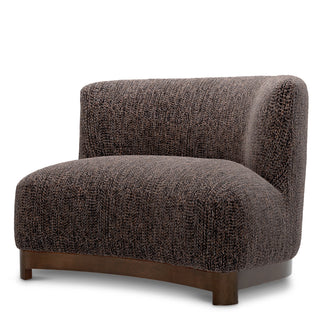 Black Bouclé Lounge Chair Stelvio